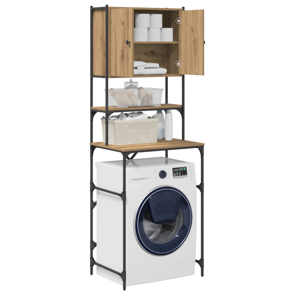 Produktbild för Tvättmaskinskåp Artisan Ek 68 x 48,5 x 194 cm Konstruerat trä
