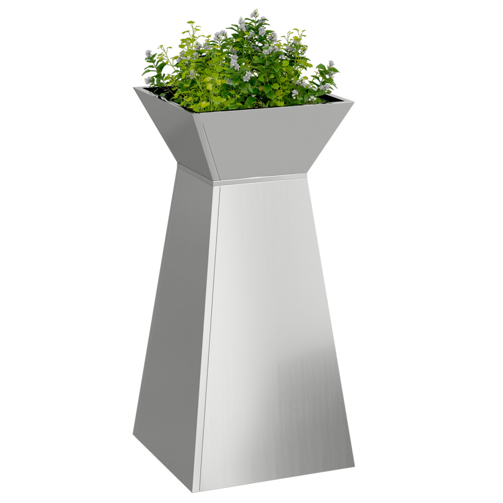 Produktbild för Pelarkrukor Silver 35 x 35 x 73 cm