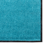 Produktbild för Dörrmatta Övrigt Cyan och svart 120 x 250 cm Polyamid och PVC
