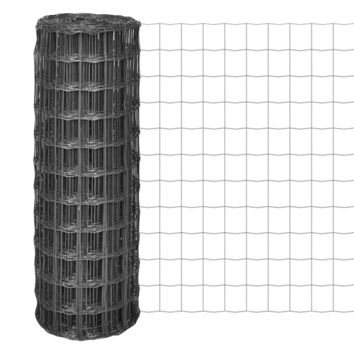 vidaXL Eurofence stål 25x0,8 m grå - Grindar & Staket
