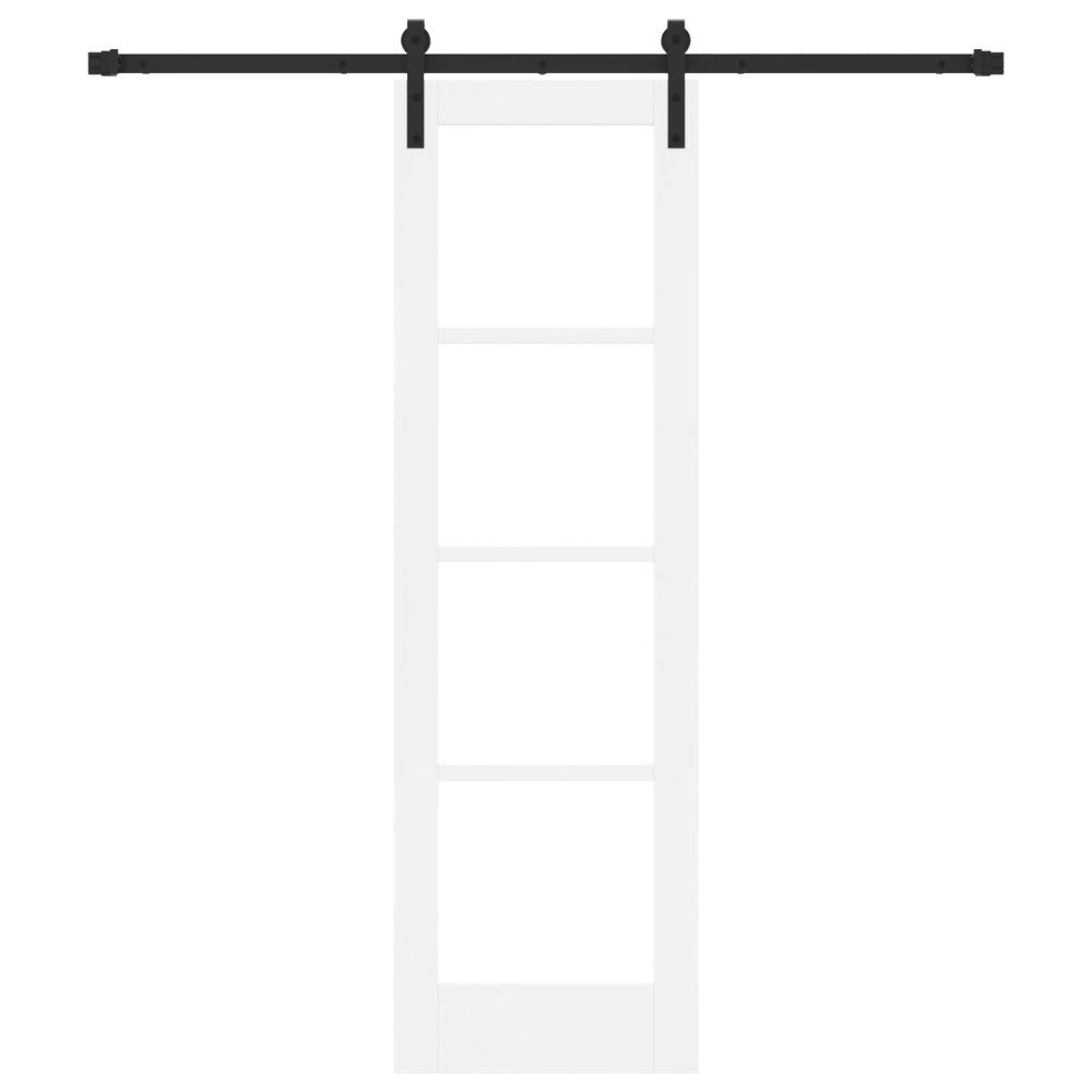 Produktbild för Skjutdörr ORKDAL Vit och svart 61 x 198,5 cm