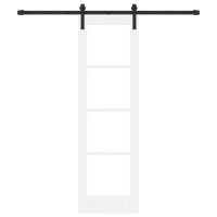 Produktbild för Skjutdörr ORKDAL Vit och svart 61 x 198,5 cm