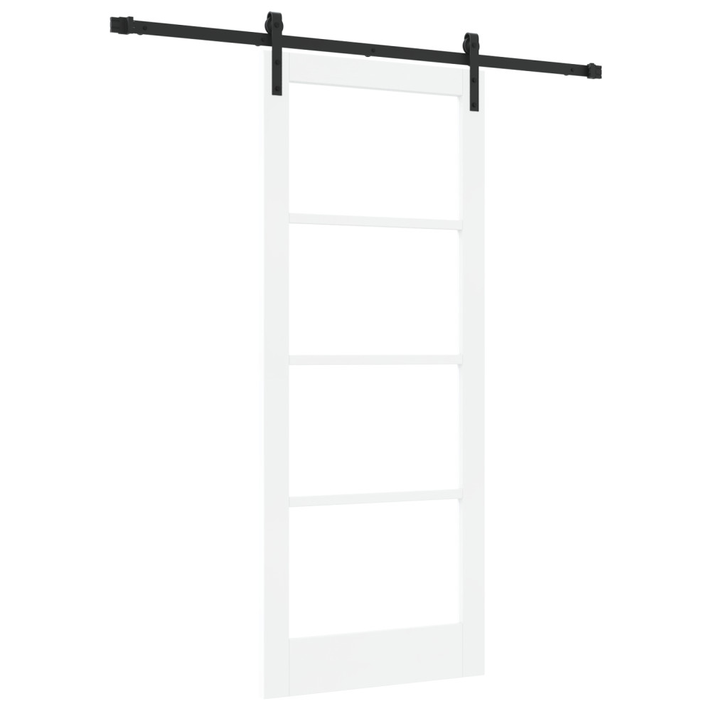 Produktbild för Skjutdörr ORKDAL Vit och svart 83 x 202 cm