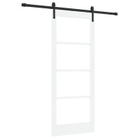 Produktbild för Skjutdörr ORKDAL Vit och svart 83 x 202 cm