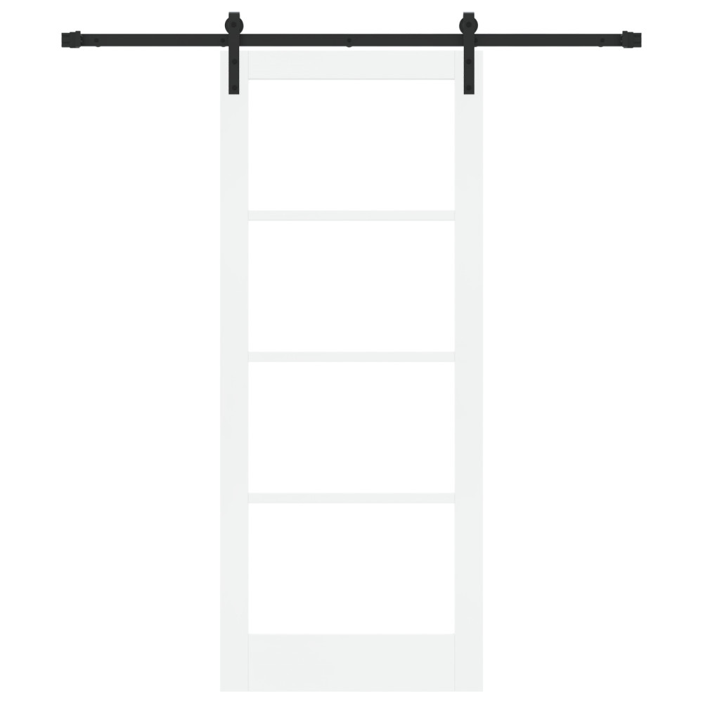 Produktbild för Skjutdörr ORKDAL Vit och svart 83 x 202 cm