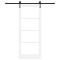 Produktbild för Skjutdörr ORKDAL Vit och svart 83 x 202 cm