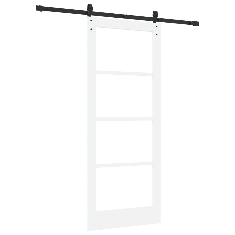 Produktbild för Skjutdörr ORKDAL Vit och svart 83 x 202 cm