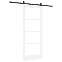 Produktbild för Skjutdörr ORKDAL Vit och svart 83 x 202 cm