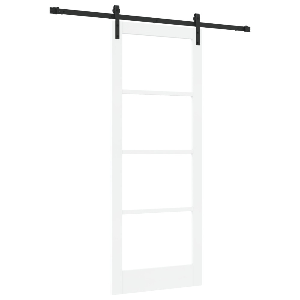 Produktbild för Skjutdörr ORKDAL Vit och svart 83 x 211 cm