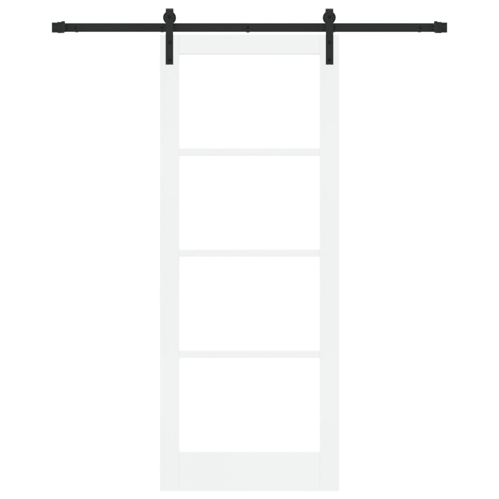Produktbild för Skjutdörr ORKDAL Vit och svart 83 x 211 cm