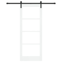 Produktbild för Skjutdörr ORKDAL Vit och svart 83 x 211 cm