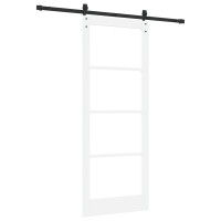 Produktbild för Skjutdörr ORKDAL Vit och svart 83 x 211 cm