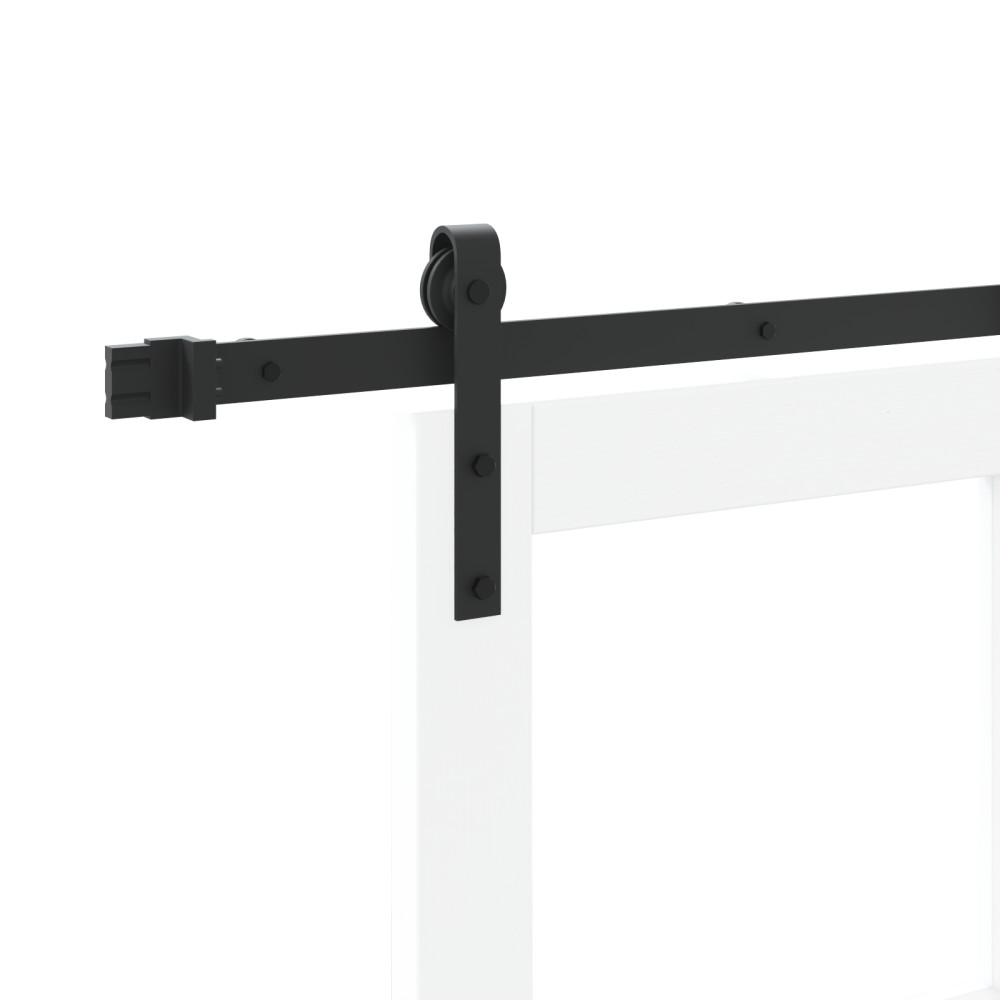 Produktbild för Skjutdörr ORKDAL Vit och svart 93 x 202 cm