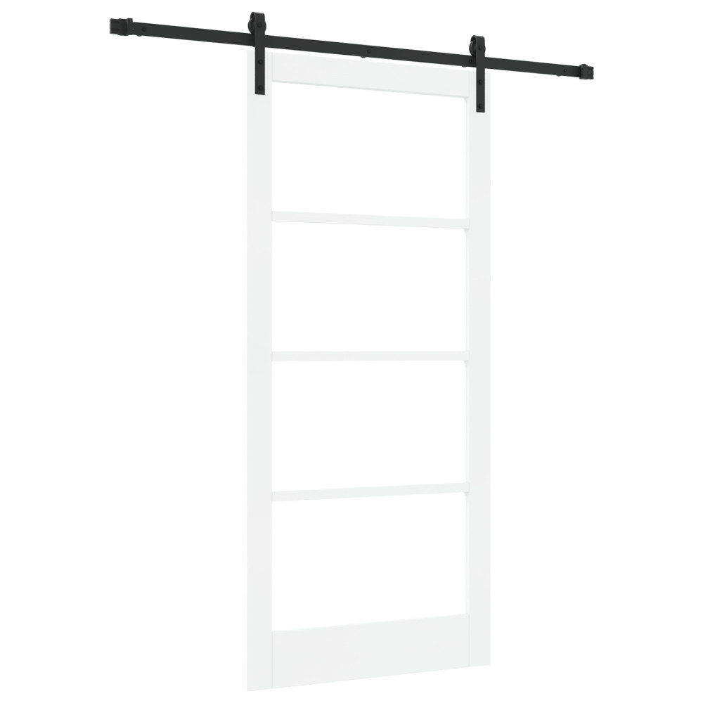 Produktbild för Skjutdörr ORKDAL Vit och svart 93 x 202 cm