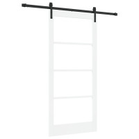 Produktbild för Skjutdörr ORKDAL Vit och svart 93 x 202 cm