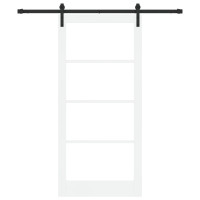 Produktbild för Skjutdörr ORKDAL Vit och svart 93 x 202 cm
