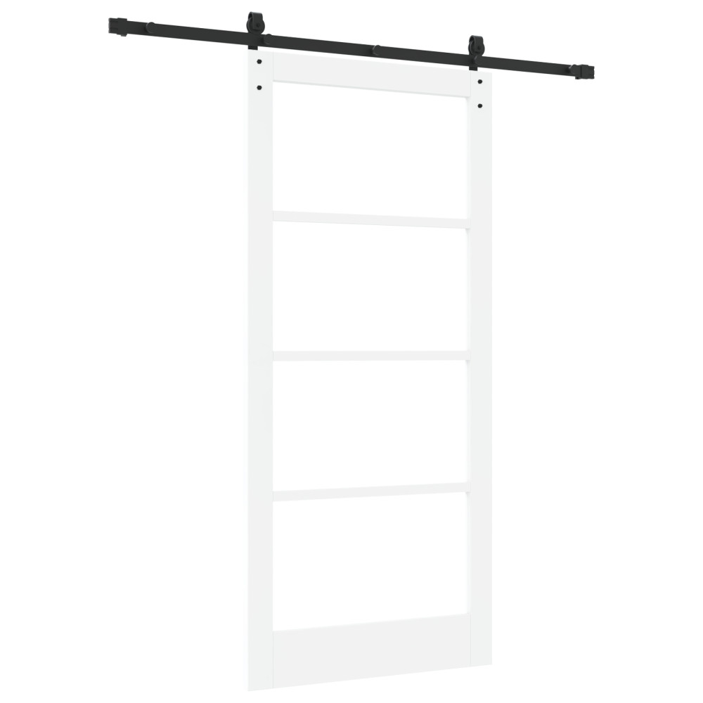 Produktbild för Skjutdörr ORKDAL Vit och svart 93 x 202 cm