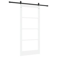 Produktbild för Skjutdörr ORKDAL Vit och svart 93 x 202 cm