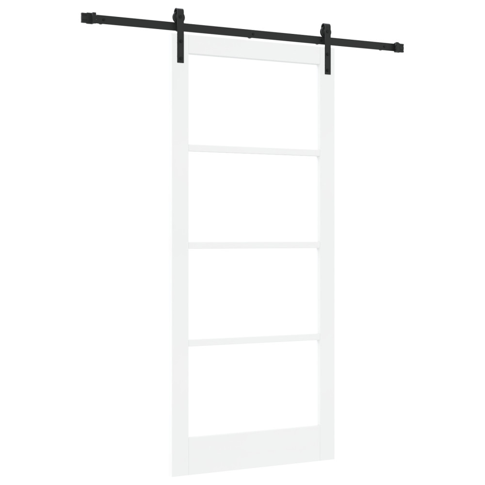 Produktbild för Skjutdörr ORKDAL Vit och svart 93 x 211 cm