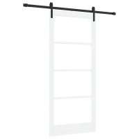 Produktbild för Skjutdörr ORKDAL Vit och svart 93 x 211 cm