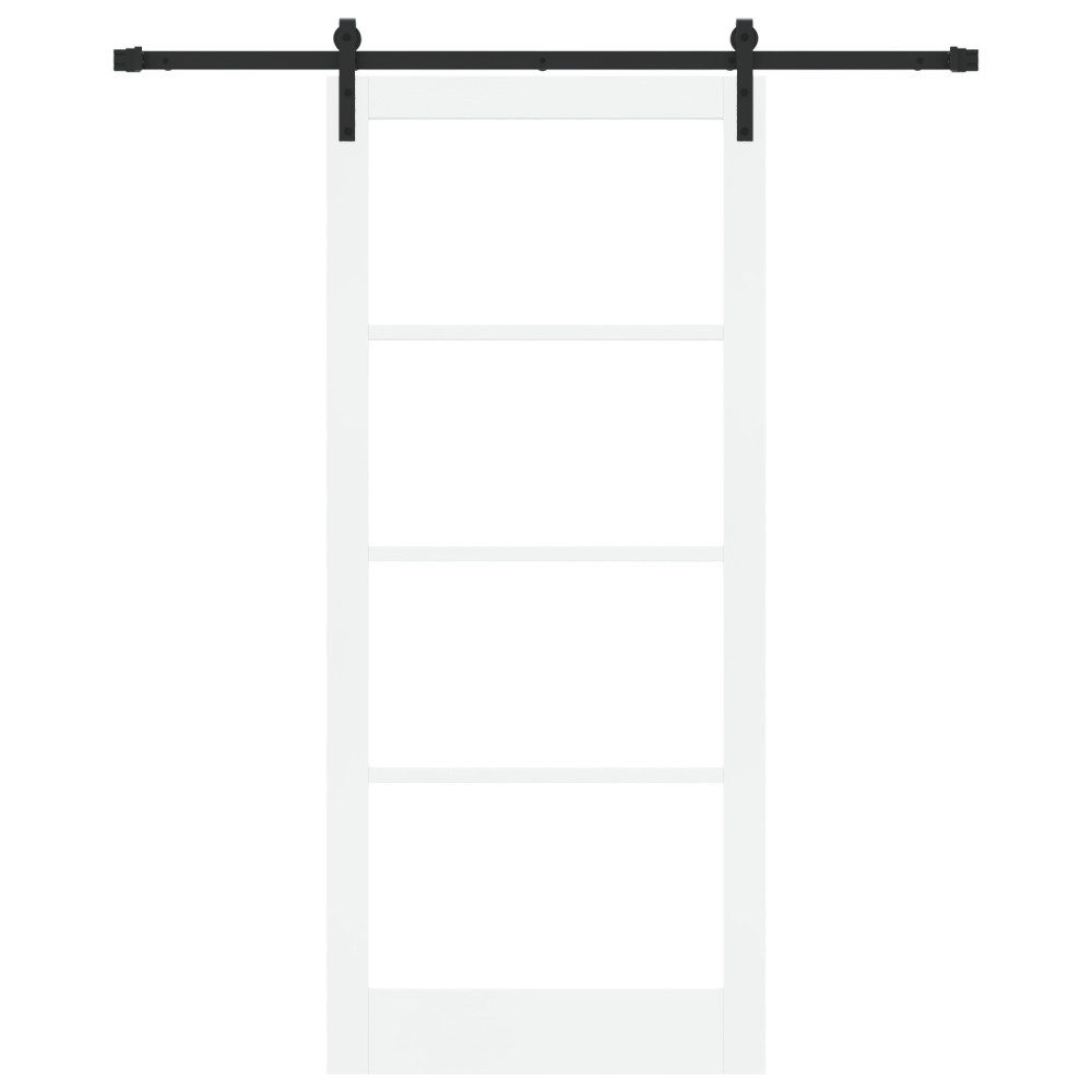 Produktbild för Skjutdörr ORKDAL Vit och svart 93 x 211 cm