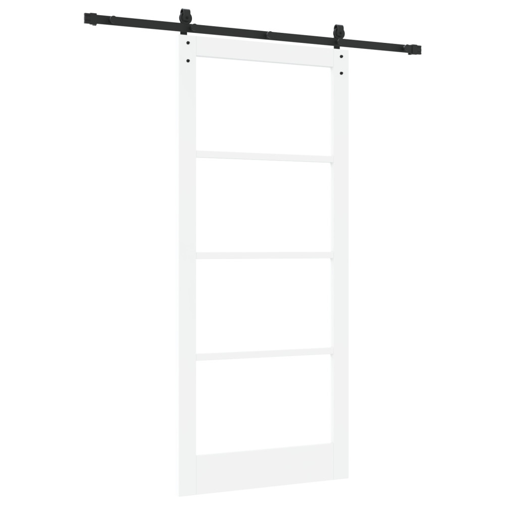 Produktbild för Skjutdörr ORKDAL Vit och svart 93 x 211 cm