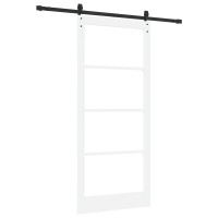 Produktbild för Skjutdörr ORKDAL Vit och svart 93 x 211 cm