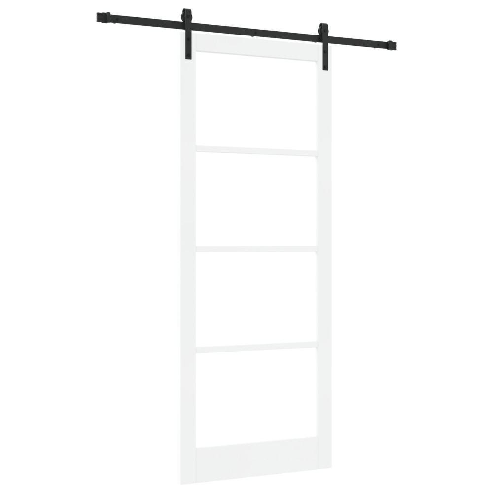 Produktbild för Skjutdörr ORKDAL Vit och svart 93 x 232 cm