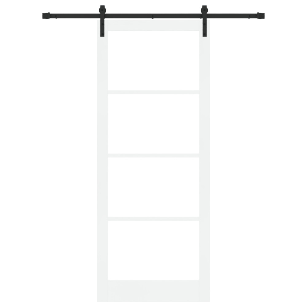 Produktbild för Skjutdörr ORKDAL Vit och svart 93 x 232 cm