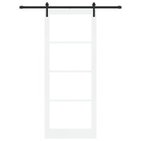 Produktbild för Skjutdörr ORKDAL Vit och svart 93 x 232 cm