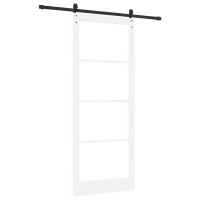 Produktbild för Skjutdörr ORKDAL Vit och svart 93 x 232 cm
