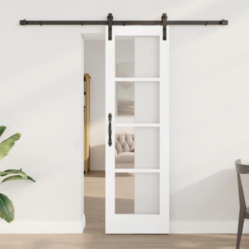 vidaXL Skjutdörr ORKDAL Vit och svart 61 x 198,5 cm