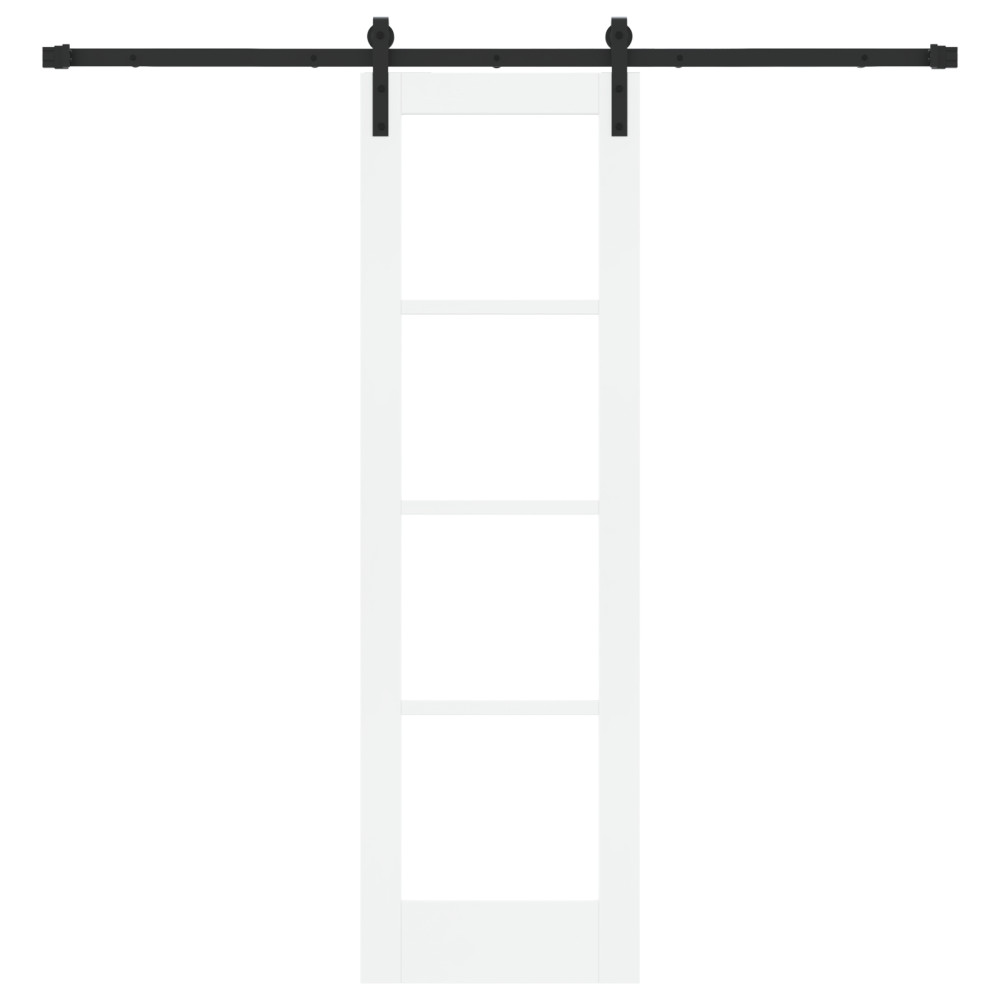 Produktbild för Skjutdörr ORKDAL Vit och svart 61 x 198,5 cm
