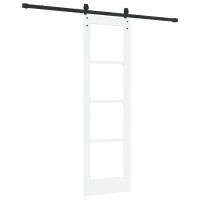 Produktbild för Skjutdörr ORKDAL Vit och svart 61 x 198,5 cm