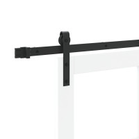 Produktbild för Skjutdörr ORKDAL Vit och svart 83 x 202 cm