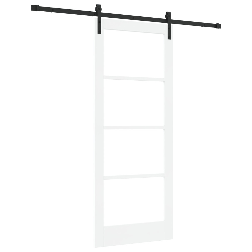 Produktbild för Skjutdörr ORKDAL Vit och svart 83 x 202 cm