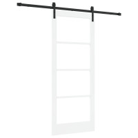 Produktbild för Skjutdörr ORKDAL Vit och svart 83 x 202 cm
