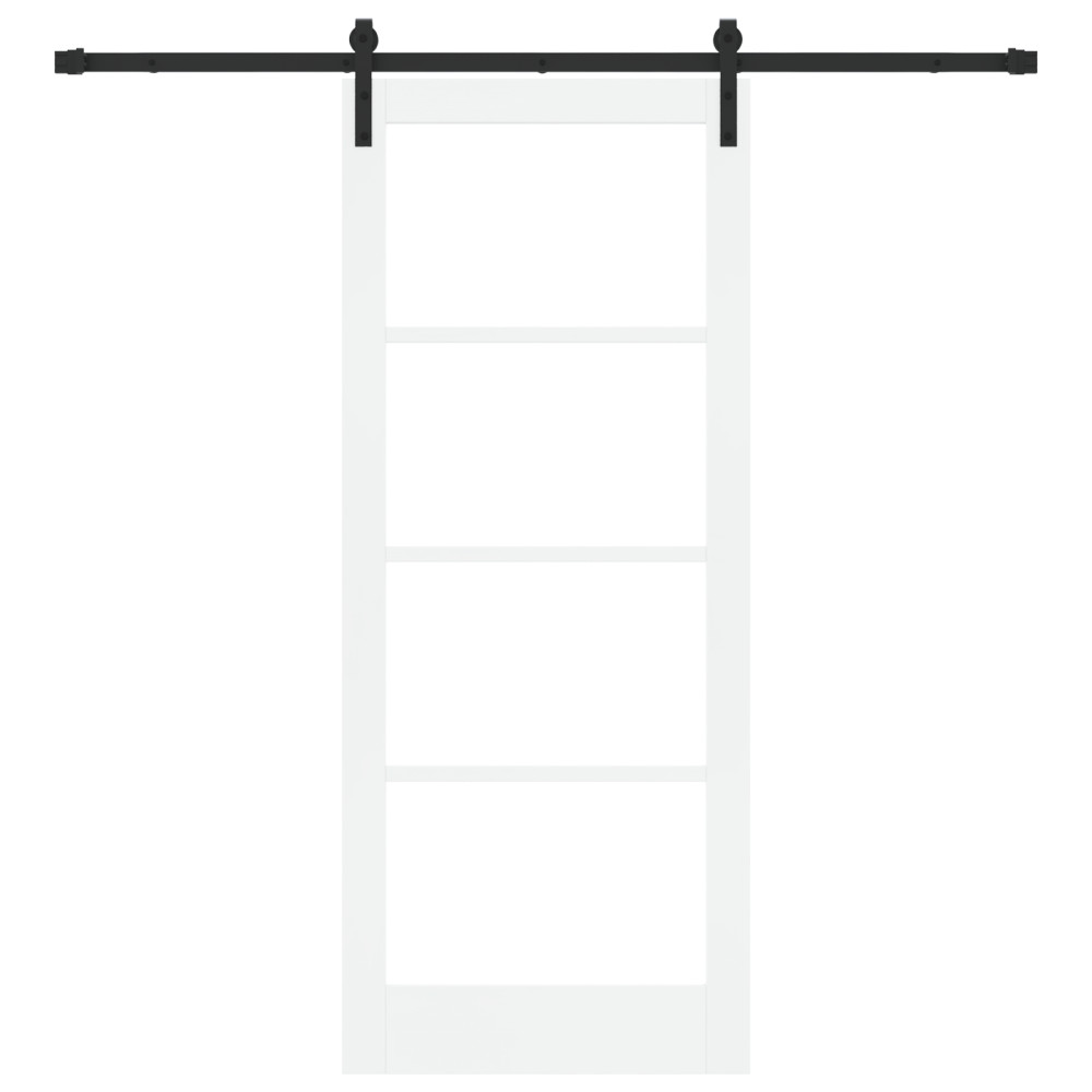 Produktbild för Skjutdörr ORKDAL Vit och svart 83 x 202 cm