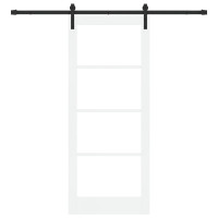 Produktbild för Skjutdörr ORKDAL Vit och svart 83 x 202 cm
