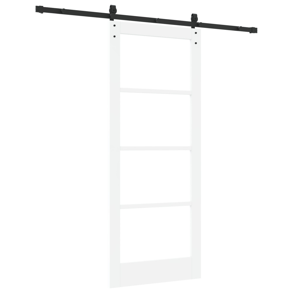 Produktbild för Skjutdörr ORKDAL Vit och svart 83 x 202 cm