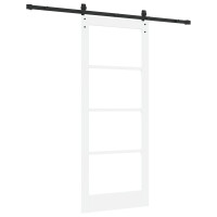 Produktbild för Skjutdörr ORKDAL Vit och svart 83 x 202 cm