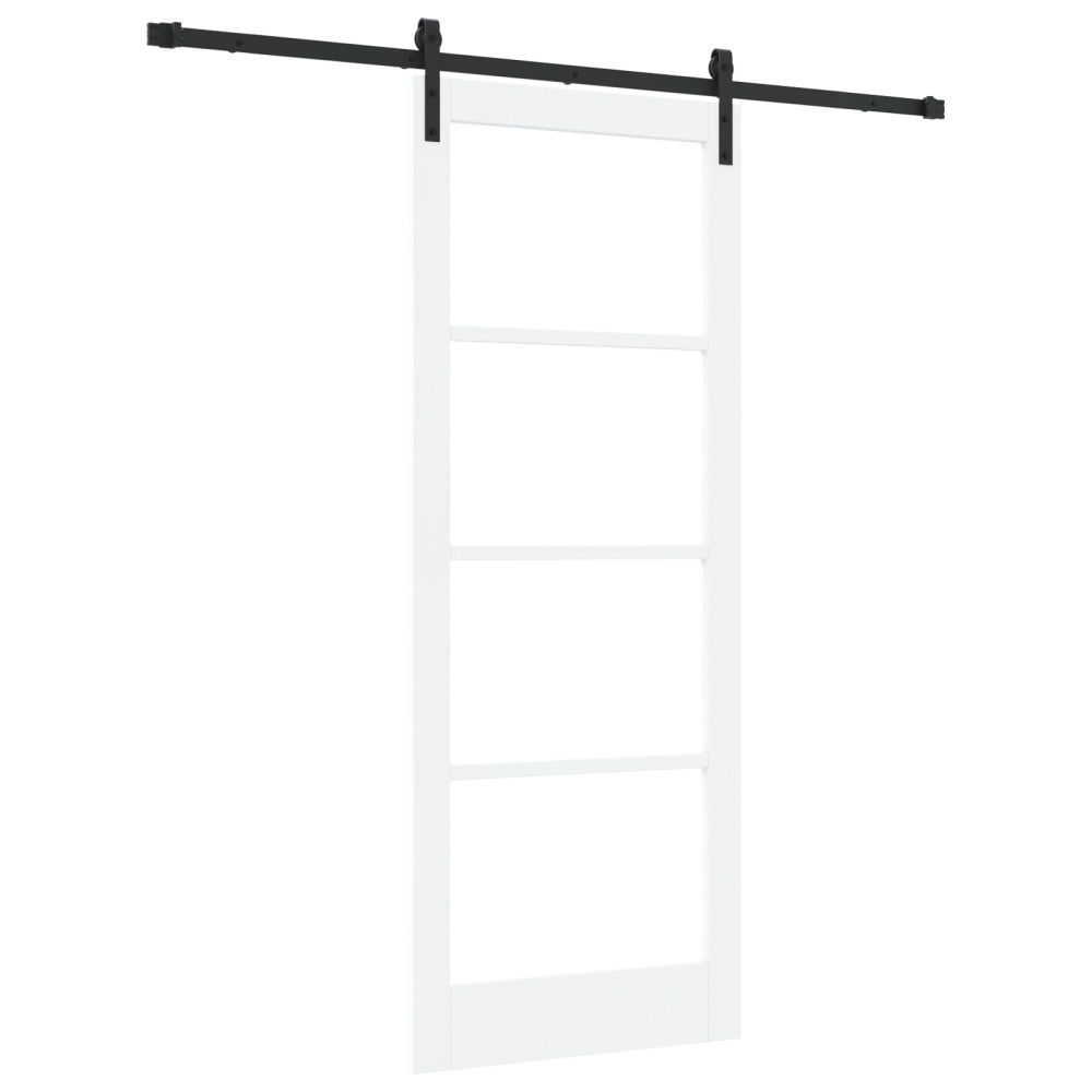 Produktbild för Skjutdörr ORKDAL Vit och svart 83 x 211 cm