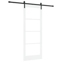 Produktbild för Skjutdörr ORKDAL Vit och svart 83 x 211 cm