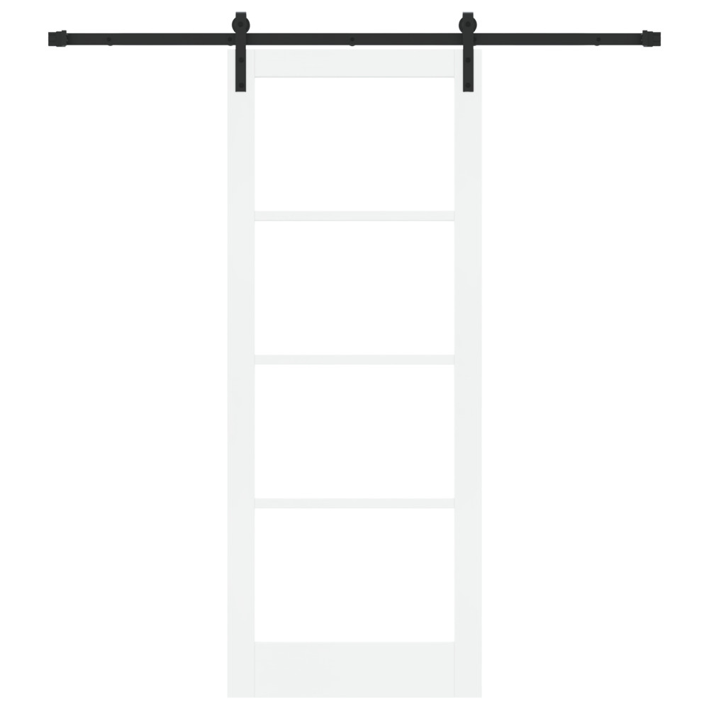 Produktbild för Skjutdörr ORKDAL Vit och svart 83 x 211 cm