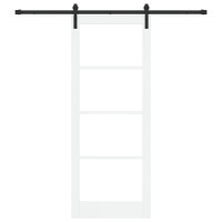 Produktbild för Skjutdörr ORKDAL Vit och svart 83 x 211 cm