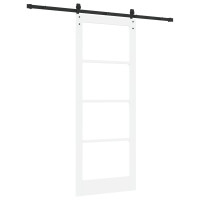 Produktbild för Skjutdörr ORKDAL Vit och svart 83 x 211 cm