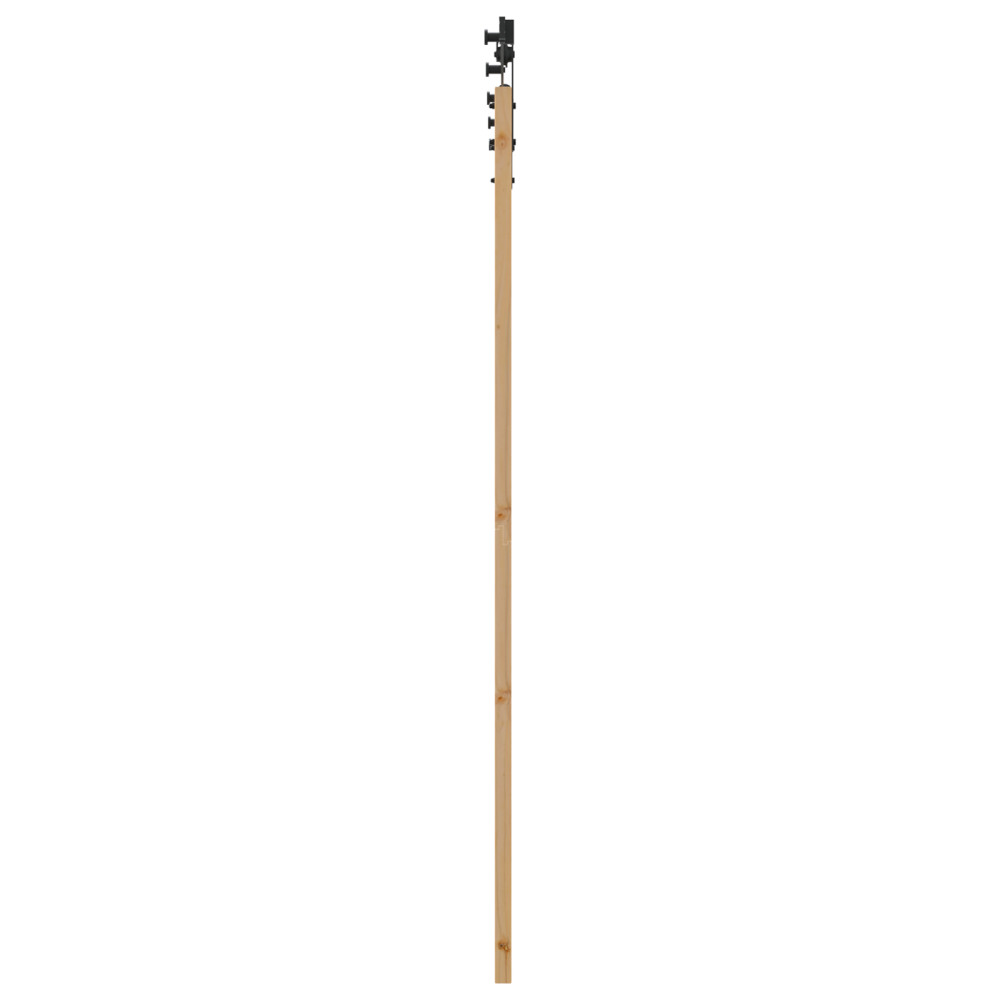 Produktbild för Skjutdörr ORKDAL Naturlig och svart 93 x 202 cm