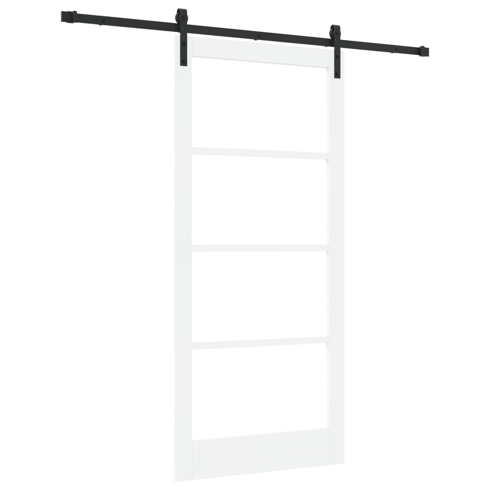 Produktbild för Skjutdörr ORKDAL Vit och svart 93 x 202 cm