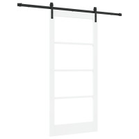 Produktbild för Skjutdörr ORKDAL Vit och svart 93 x 202 cm
