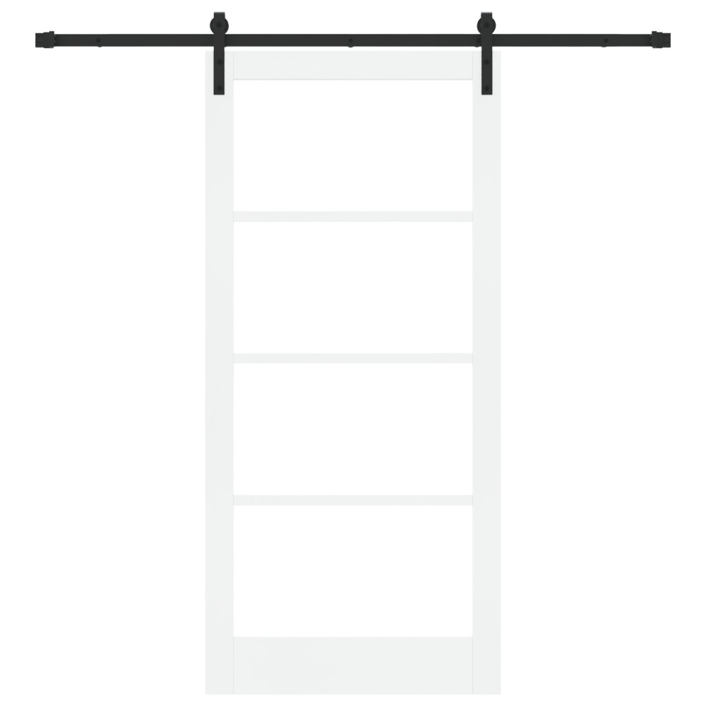 Produktbild för Skjutdörr ORKDAL Vit och svart 93 x 202 cm